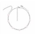 thumbnail image 2 of Dainty Pearl Heart Chain Anklets Minimalist Anklets Teen Fashion Summer Jewelry Anklet, 2 of 7