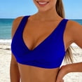 thumbnail image 2 of DHFJKG Women's Twist Front Bikini Top V Neck Push Up Padded Wide Straps Summer Swimsuit Top, 2 of 6