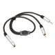 thumbnail image 2 of Cable RCA de 6,35 mm a 3,5 mm, conector hembra a macho chapado en oro, cable divisor de sonido de 1,6 pies, 2 of 10