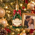 Personalized First Christmas Engaged Champagne Bottle Ornament ...