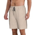 thumbnail image 2 of Naloa Brown Gingham Men's Beach Shorts, Surfing shorts, Swim trunks, Quick Dry Swim Trunks for Surfing Beach Fun - Large, 2 of 9