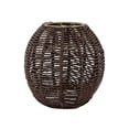 thumbnail image 1 of Pendant Lamp Shade, Handwoven Retro Style Lighting Fixture, Ceiling Light Shade Wicker Paper Rope Rattan Lampshade for Living Room Dining Room Round Brown, 1 of 8