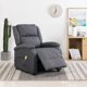 thumbnail image 4 of Sillón de masaje VidaXL reclinable con revestimiento de tela VidaXL, color gris oscuro, 4 of 9