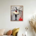 thumbnail image 3 of Nawypu  African American Canvas Wall Art Ballet Art Dancing Ballerina Painting Prints Black Girls Picture Poster Grey Decor for Bedroom Bathroom Ready to Hang, 3 of 4