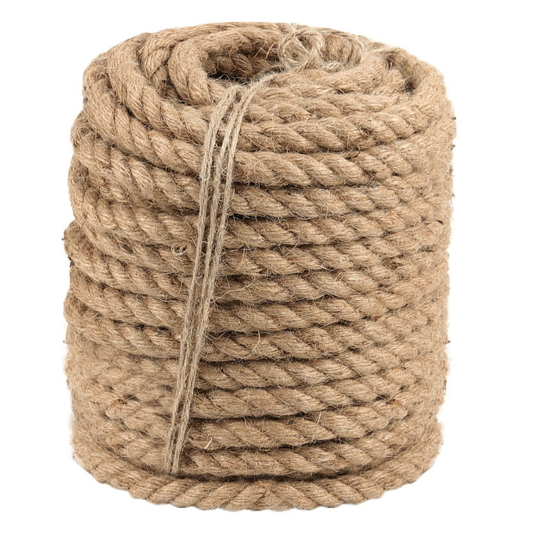 ZOENHOU 32.8 Feet x 1 Inch Natural Manila Rope, Nautical Rope, 4 Strand  Twisted Jute Rope, Thick Heavy Duty Hemp Rope for Landscaping, Crafts,  Sporting, Marine, DIY Projects and Tie-Downs 