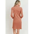 thumbnail image 3 of Turtleneck Long Sleeve Maternity Ribbed Knit Dress, 3 of 3