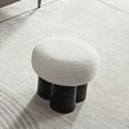 thumbnail image 3 of W8017-1 - White Lamb Wool Seat with Barrel PVC Pipe & Black Ash Willow, 3 of 9
