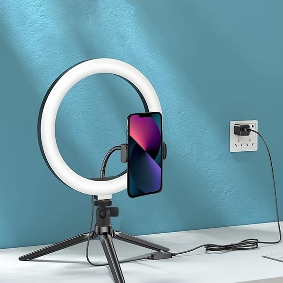 10 Inch Professional Fill Light Set with 360° Rotation & Multifunctional Switch - Perfect for Photography & Videography!