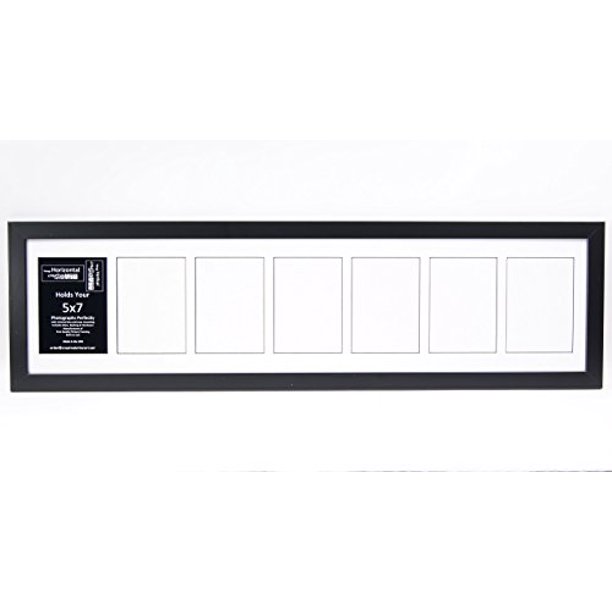 Creative Letter Art 7 Opening Glass Face Black Picture Frame to hold 5