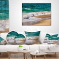 thumbnail image 3 of Designart Typical Atlantic Seashore in Summertime - Seashore Throw Pillow - 18x18, 3 of 4