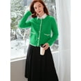 thumbnail image 6 of Sociala Knit Cardigans for Womens Long Sleeve Tops Button Down Crew Neck Cardigan Sweater, 6 of 6
