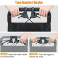 thumbnail image 6 of Queroig Adult Wheelchair, Lightweight Foldable Transport Wheelchair, 15.75-inch Wide Seat Portable Transport Chair, Travel Wheelchair with Handbrake, Shock-absorbing Load Capacity of 80KG,, 6 of 8