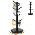 thumbnail image 3 of Txkrhwa Bamboo Wood Mug Holder, Coffee Mug Tree with 8 Hooks, 360° Rotated Coffee Cup Holder, Space Saving Coffee Mug Rack Organizer Stand, for Kitchen Countertop Cabinet Coffee Bar, 3 of 9