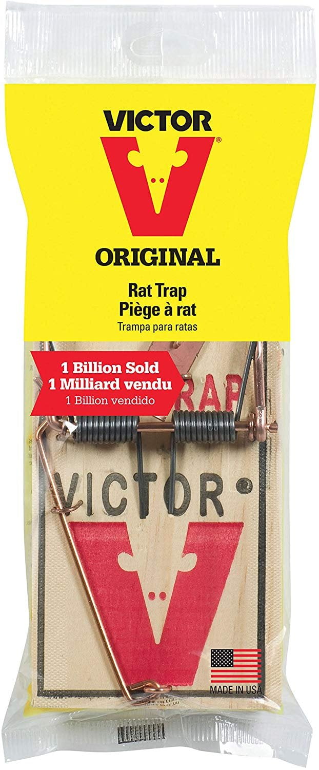 Victor Metal Pedal Indoor and Outdoor Sustainably Sourced FSC Wood Snap Rat  Trap (1-Count) M210 - The Home Depot