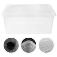 thumbnail image 1 of HEANUJJ 1Set Rectangular Reptile Box for Transporting and Breeding with PP Material White 10.2X5.9X4.3in, 1 of 7