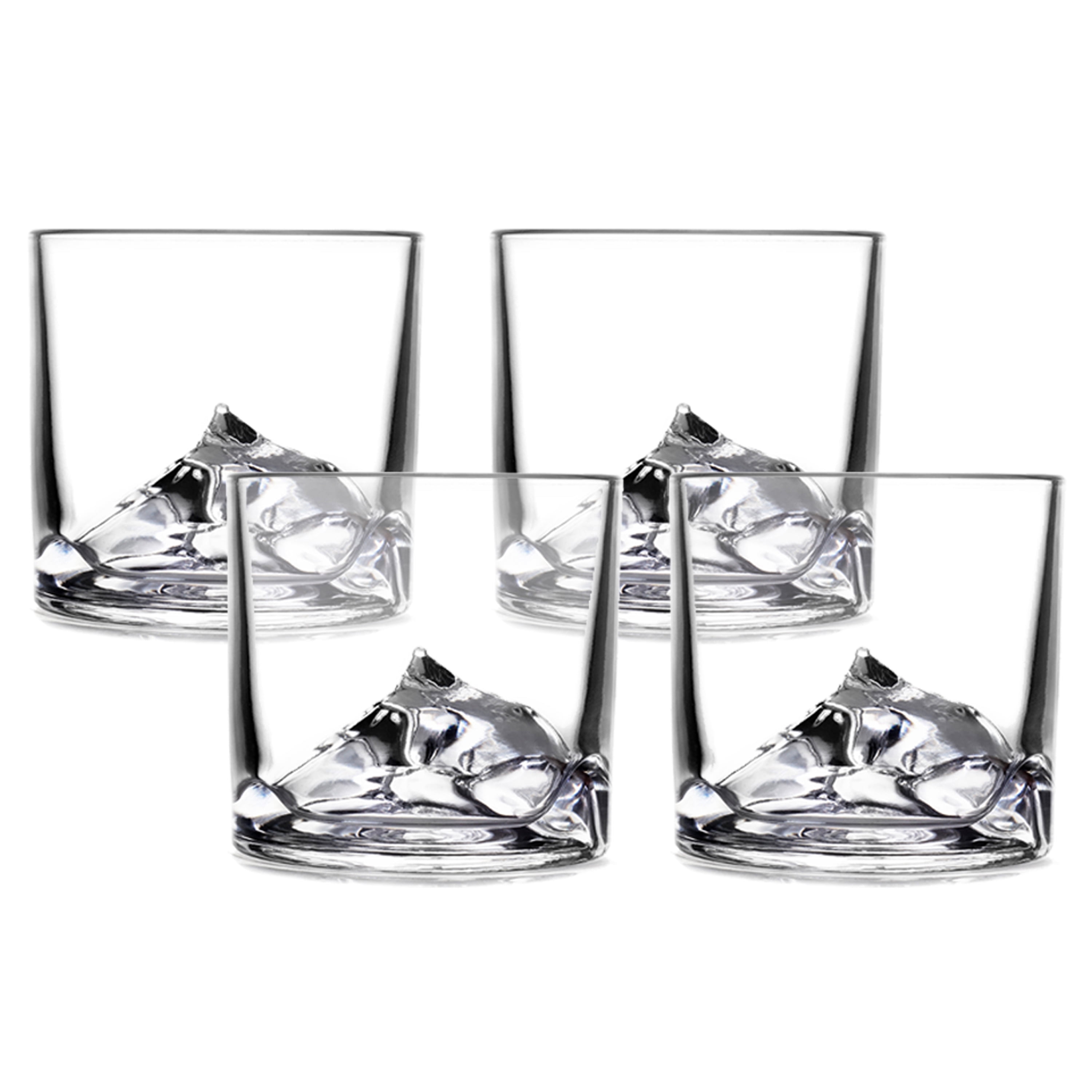 LIITON Mount Everest Whiskey Glasses, Set of 4