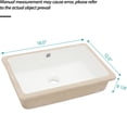 thumbnail image 6 of White Undermount Ceramic - Overflow for Safety - Restaurant Washrooms - Space Efficient & Durable, 6 of 6