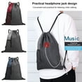 thumbnail image 4 of Bolsa de almacenamiento Qarigey ajustable con cordón y Agujero para auriculares, 4 of 6