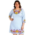 thumbnail image 1 of Vestido Roman Fashion V-PSH-78130-AZUL Bordado Talla Extra Azul 36, 1 of 6