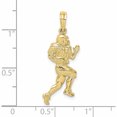 thumbnail image 3 of 10K Yellow Gold Polished Running Football Player Charm (25.3 X 11.15) Made In United States -Jewelry By Sweet Pea, 3 of 6