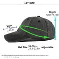 thumbnail image 3 of Xfvqtps Mens and Womens Baseball Cap Football Print Wash Color Retro Style Adjustable Size Breathable Sunscreen Sunshade Outdoor Sports Beach Summer Canvas Sun Hat Navy, 3 of 9
