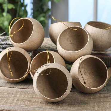 Factory Direct Craft Paper Mache Open Diorama Ball Ornaments: Create Your Own Unique and Festive Ornaments
