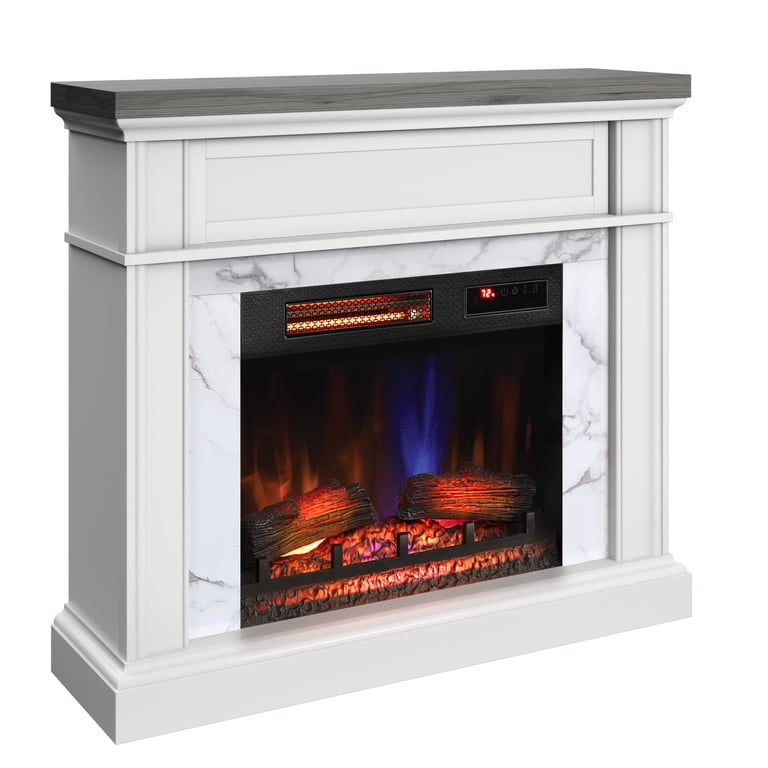 duraflame Wall Mantel Electric Fireplace, Bright White - Walmart.com