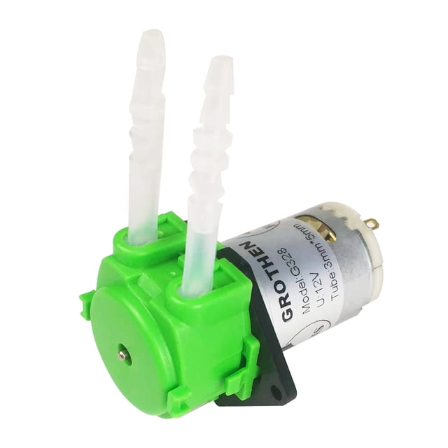 DC Dosing Pump Peristaltic Pump Liquid Pump Peristaltic Tube Head Self-Priming Function for Aquarium Lab Chemical Analysis Dosing Additives, Flat Panel Style