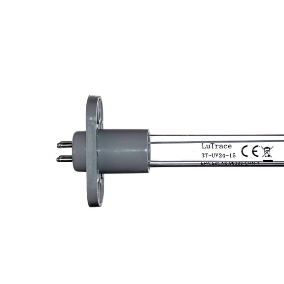 LuTrace 215805-00 UV Lamp,15" 4Pin Bulb with Square Bracket, 254nm UV-C Replacement for HVAC Coil Systems