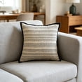 thumbnail image 4 of Off White Decorative Throw Pillow Covers, Boho Farmhouse Square Cushion, Cozy Soft Accent Pillows for Couch Sofa Bed Living Room Home White, 4 of 6