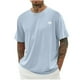 thumbnail image 1 of Camisas de Manga Larga para Hombres Imprimir Casual Cuello Redondo Blusa de Manga Corta, Camisas de Lino para Hombres, 1 of 5