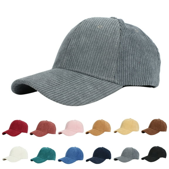 Corduroy Baseball Cap for Men Women Warm Outdoor Sports Travel Hat