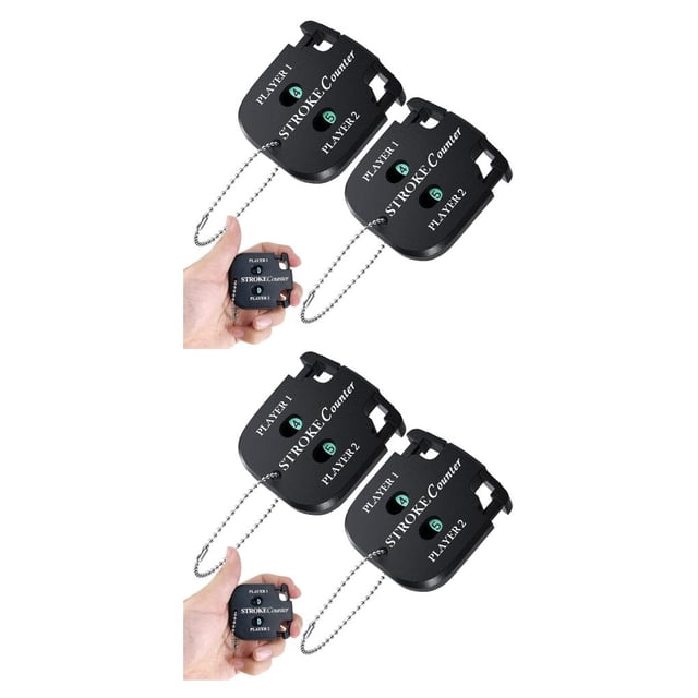 Langgg Golf Score Counter Training Practice Exercise 2 Digits Count Stroke Beginner Professional Scoring Keeper Portable Aid with Lanyard 2Set