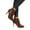 Coffee CO37, variant on Women’s Thin High Heel Pointed Leather Short Boots Back Zipper Fashion Non-Slip Breathable Posture Correction Office Party Banquet Outdoor Indoor