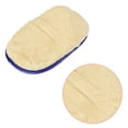 thumbnail image 5 of Uxcell Scratch Free Soft Microfiber Cleaning Mitten Dusting Wash Mitt, Beige Blue, 5 of 5