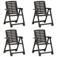 thumbnail image 1 of vidaXL Garden Chairs 4 pcs Plastic Anthracite, 1 of 5