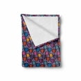 thumbnail image 2 of Hearts Soft Flannel Fleece Throw Blanket, Digital Style Arrangement of Valentines Day Traditional Love Design on Purple, Cozy Plush for Indoor and Outdoor Use, 70" x 90", Multicolor, by Ambesonne, 2 of 6