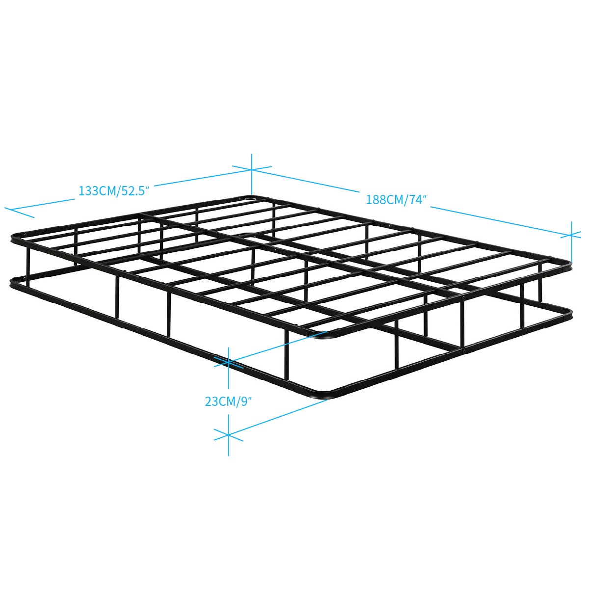 Topbuy Full Size Bed Frame Steel Slat Mattress - image 5 of 9