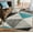 Turquoise, variant on Modern Geometric Triangles Hand-Carved Soft Living Room Area Rug