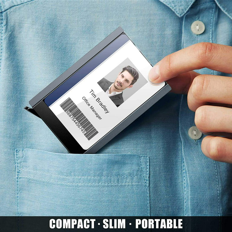 ELV Durable Aluminium ID Badge Holder Wallet