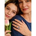 thumbnail image 4 of Bestyle Pear-Cut Created Sapphire Birthstone Ring for Women Love Statement TOI et Moi Ring Wedding Birthday Mother's Day Gifts Open Size 5-10, 4 of 7
