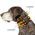 thumbnail image 2 of Marvel Comics Pet Collar, Dog Collar Plastic Buckle, Deadpools Chimichangas Flames Yellow Black Red, 7 to 8.5 Inches 0.5 Inch Wide, 2 of 8