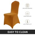 thumbnail image 3 of 12pcs Stretch Spandex Chair Cover for Wedding Party Dining Banquet Event (Gold, 12), 3 of 8