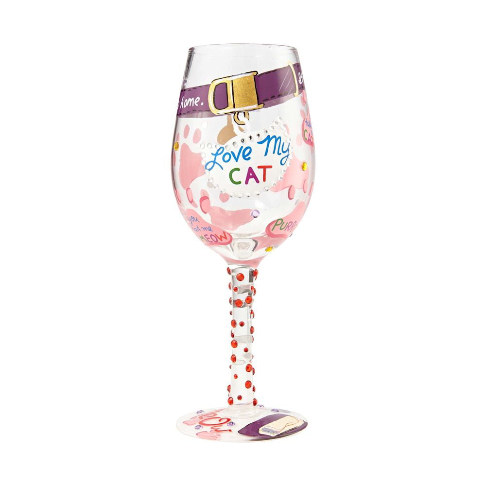 Love My Cat Wine Glass #6000023 - Walmart.com