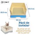 thumbnail image 4 of Baño para Perros KE WOOW Paredes Altas Inodoro Tapete Entrenador para Perro Color Azul, 4 of 9