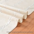 thumbnail image 3 of SHIBA-Rustic Linen Table Runner Farmhouse Style Table Runners 108 inches Long Embroidered Table Runner with Hand-Tassels for Party, Dresser Decor and Dining Room Decorations (Ivory, 13"×108"), 3 of 4