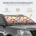 thumbnail image 3 of Kdxio Colorful Wildflower Meadow Print 2-Piece Sun Shade Front Windshield - Foldable Car Front Window Sunshades for Most Sedans SUV Truck, 3 of 5