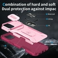 thumbnail image 3 of Phone Case for iPhone 16 Plus Case with Sliding Camera Cover, with 360° + 100° Free Rotation Metal Finger Ring Bracket, Fit Magnet Car Mount, 2 In 1 Case Cover for iPhone 16 Plus, Pink, 3 of 8