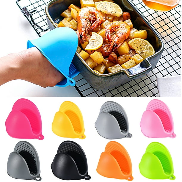 Travelwant 2 Pairs Mini Oven Gloves Silicone Heat Resistant Cooking ...