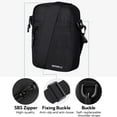 thumbnail image 5 of WATERFLY Unisex Small Hiking Travel Walking Nylon Cross-Body Shoulder Bag,Black, 5 of 7